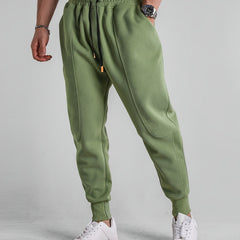 Men's Drawstring Solid Sweatpants Warm Casual Jogger Pants