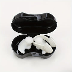 Swim Silicone Earplugs & Nose Clip Set for Water Sports