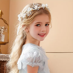 Flower Faux Pearl Headband Hair Accessories for Wedding Party