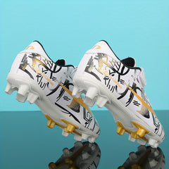Unisex Kids Teen Soccer Cleats AG Shoes Hook And Loop Fastener