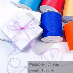 10 Yards 6mm Sheer Chiffon Ribbon Organza Satin Ribbons