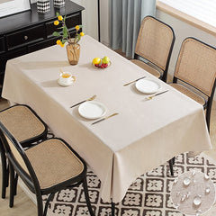 Polyester Tablecloth Cotton And Linen Solid Fabric Table Cover