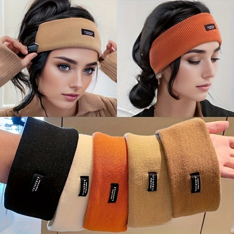 Knitted Elastic Headband Set for Autumn/Winter