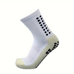 Men's Mid Crew Sport Socks Non Slip Shock Absorption Breathable Athletic Socks