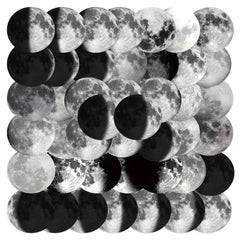 50pcs Moon Stickers Phone Case Laptop Water Cup Waterproof Decorative Stickers