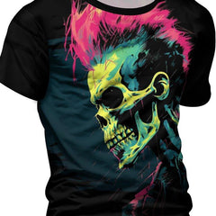 Skull 3D Print Men's Novelty T-shirt For Summer