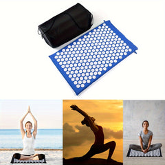 Acupressure Mat and Pillow Set for Back and Neck Relief with Storage Bag