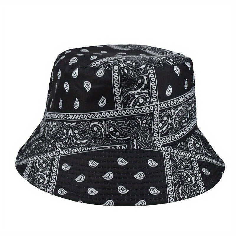 Men's Bandana Pattern Fisherman Hat Summer Bucket Hat
