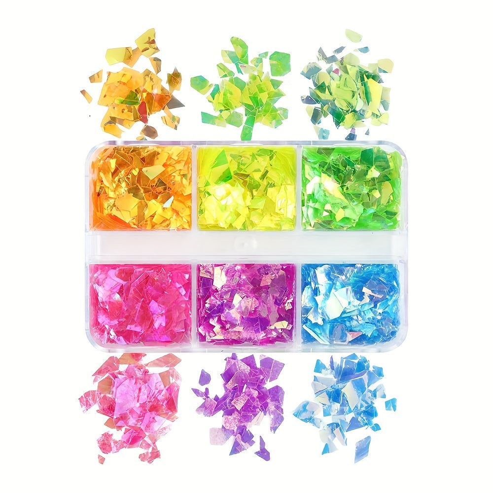 Holographic Nail Glitter Sequins for DIY or Salons
