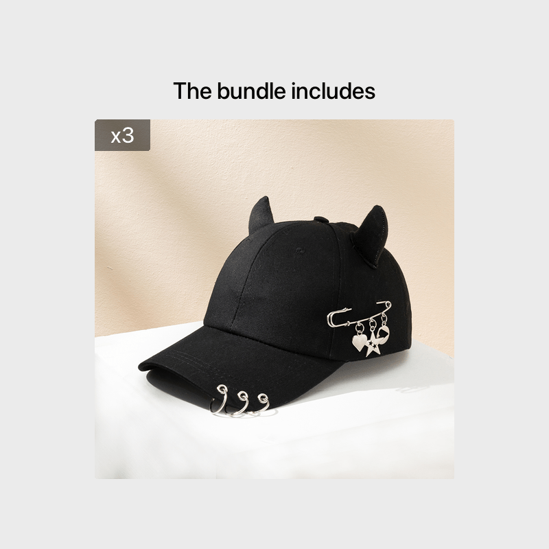 Personality Men's Horn Baseball Cap Hat