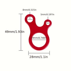 5pcs Aluminum Alloy Cord Adjusters 3 Holes Tent Canopy Buckle Rope Tightener