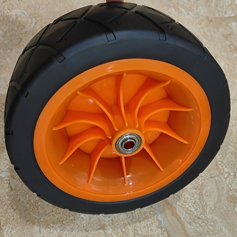 Hand Trailer Wheel 8-Inch Black Solid Rubber Replacement Tire