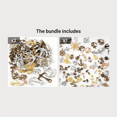 DIY Retro Zinc Alloy Jewelry Accessories Anchors Rudder Pendants