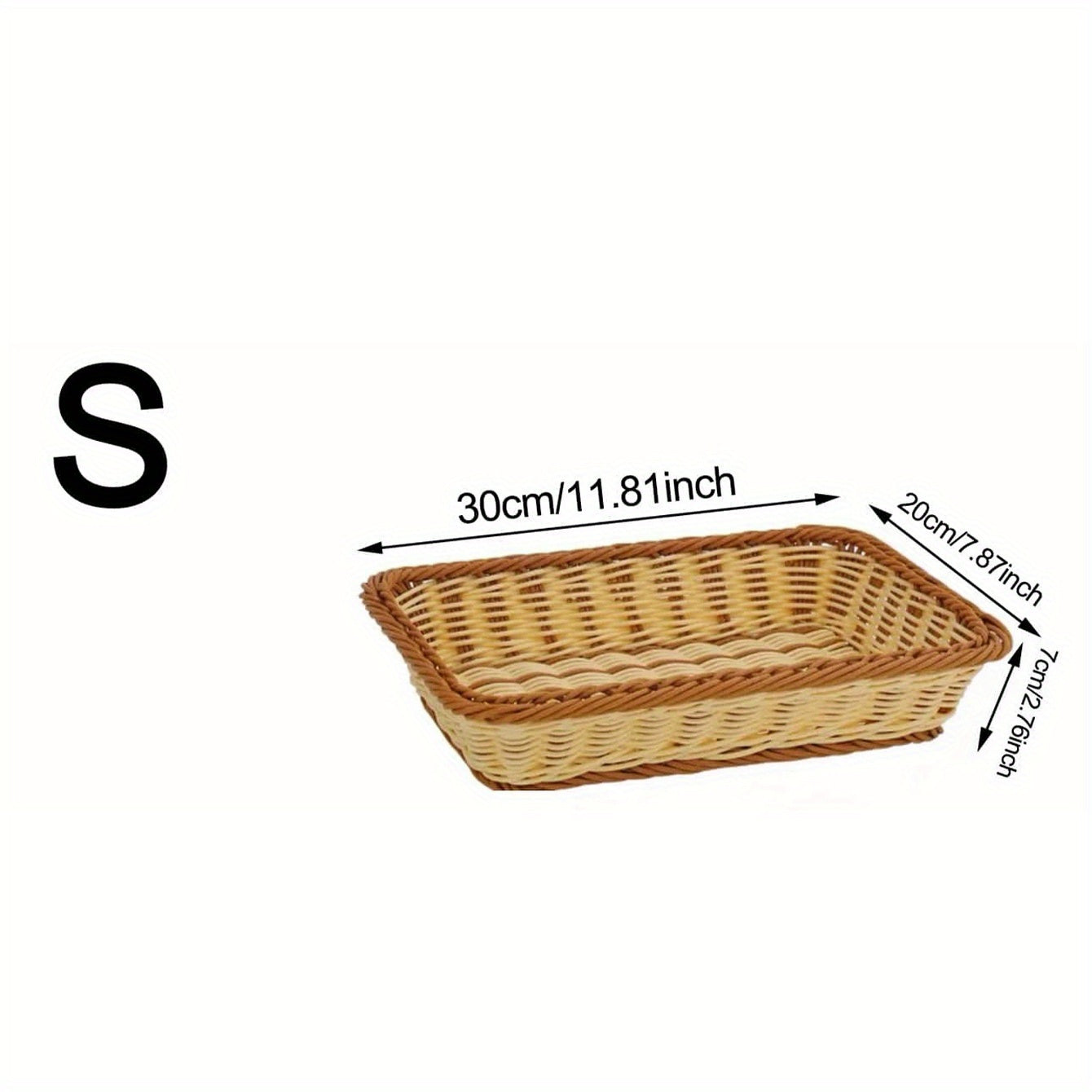 Rattan Weaving Dessert Display Basket for Fruit Bread & Living Room Decor