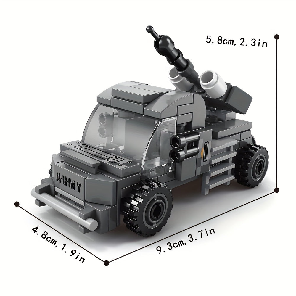 Military Vehicles Model Building Block Toys DIY Tanks Aircraft Model