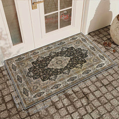 Vintage Boho Area Rug 2X6ft Non-slip Low Pile Carpet for Outdoor Garden Patio