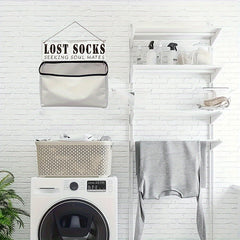 Lost Socks Bag Wall Mounted Organizer Laundry Room Tidy Home Storage