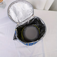 Portable Round Insulated Bag Thick Aluminum Foil Lunch Bag