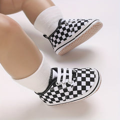 Plaid Sneakers Baby Boys Lightweight Non Slip Shoes Indoor Outdoor Walking