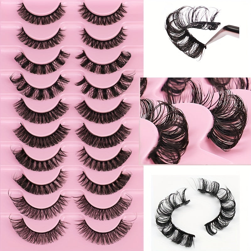 3D False Eyelashes Slender Curling Natural Cat Eye