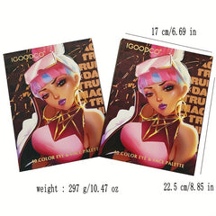 40 Colors Makeup Palette Pearly Matte High Gloss Powder Blusher 3 In 1