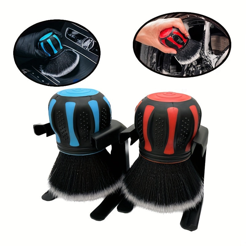 Soft Bristle Car Detailing Brush, Ball Handle for Dust Removal
