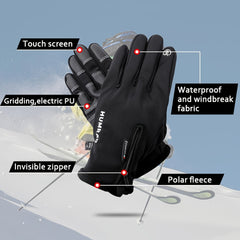 Cycling Winter Gloves Waterproof Windproof Warm Full Finger