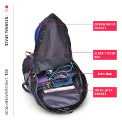 Large Capacity Foldable Duffel Bag for Cycling, Sports, and Travel