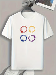 Colorful Circles Graphic Tee for Men