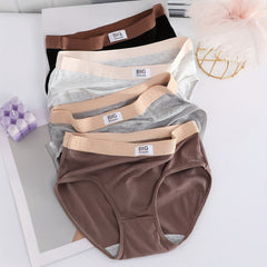 4pcs Letter Print Briefs Comfy Stretchy Intimates Panties Women's Lingerie
