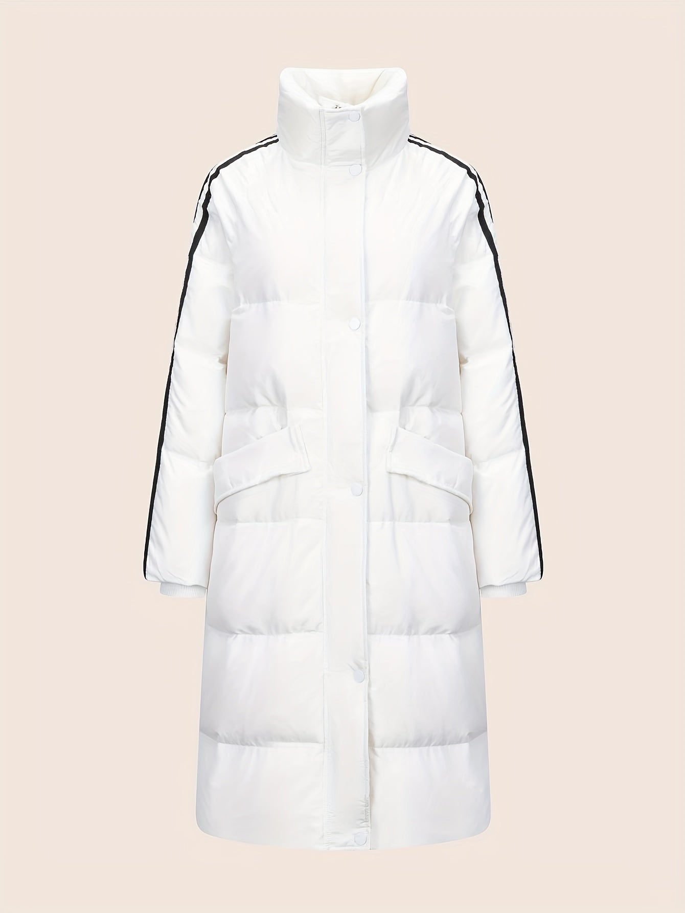 Women's Long Down Jacket High Neck Warm Winter Coat