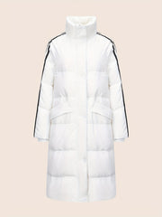 Women's Long Down Jacket High Neck Warm Winter Coat