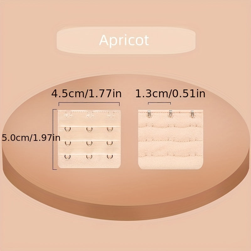 6pcs Solid Bra Extenders Elastic Bra Band Women's Lingerie Accessories