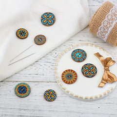 50pcs Random Boho Style Buckle Coat Button DIY Crafts Clothing Sewing