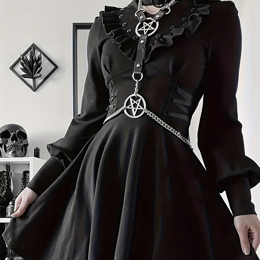 Pentagram Chest Harness Belt Gothic Body Suspenders