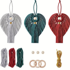 Macrame Angel Kit Christmas Hanging Ornament Wall Decor DIY Set