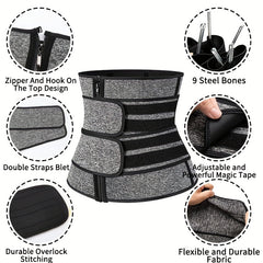 Waist Trainer Tummy Wrap Control Slim Zipper Girdle Belt Women's Shapewear