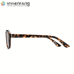Retro Square Aviator Polarized Sunglasses For Men Lightweight UV Protection