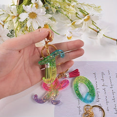 26pcs Small English Letter Pendant Crystal Resin Mould for DIY Jewelry