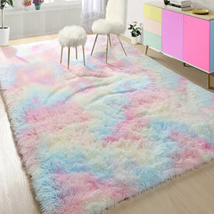 Tie Dye Soft Plush Rug Non slip Living Room Bedroom Dorm Rug 39x78in