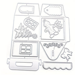 1pc Christmas Box Tree Door Metal Cutting Dies for DIY Scrapbooking Paper Album