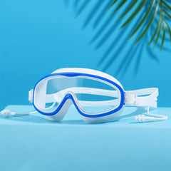 Kids Swimming Goggles with Earplugs Wide Angle Anti-Fog UV Protection