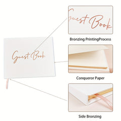 Wedding Guest Book & Pen Set - 50 Sheets 100 Pages - Sign-in Notebook For Guests