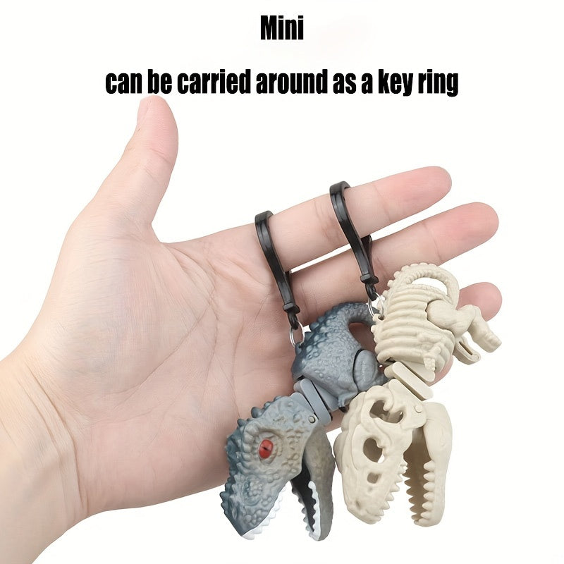 Dinosaur Retractable Spring Clip Toy Keychain