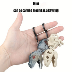 Dinosaur Retractable Spring Clip Toy Keychain