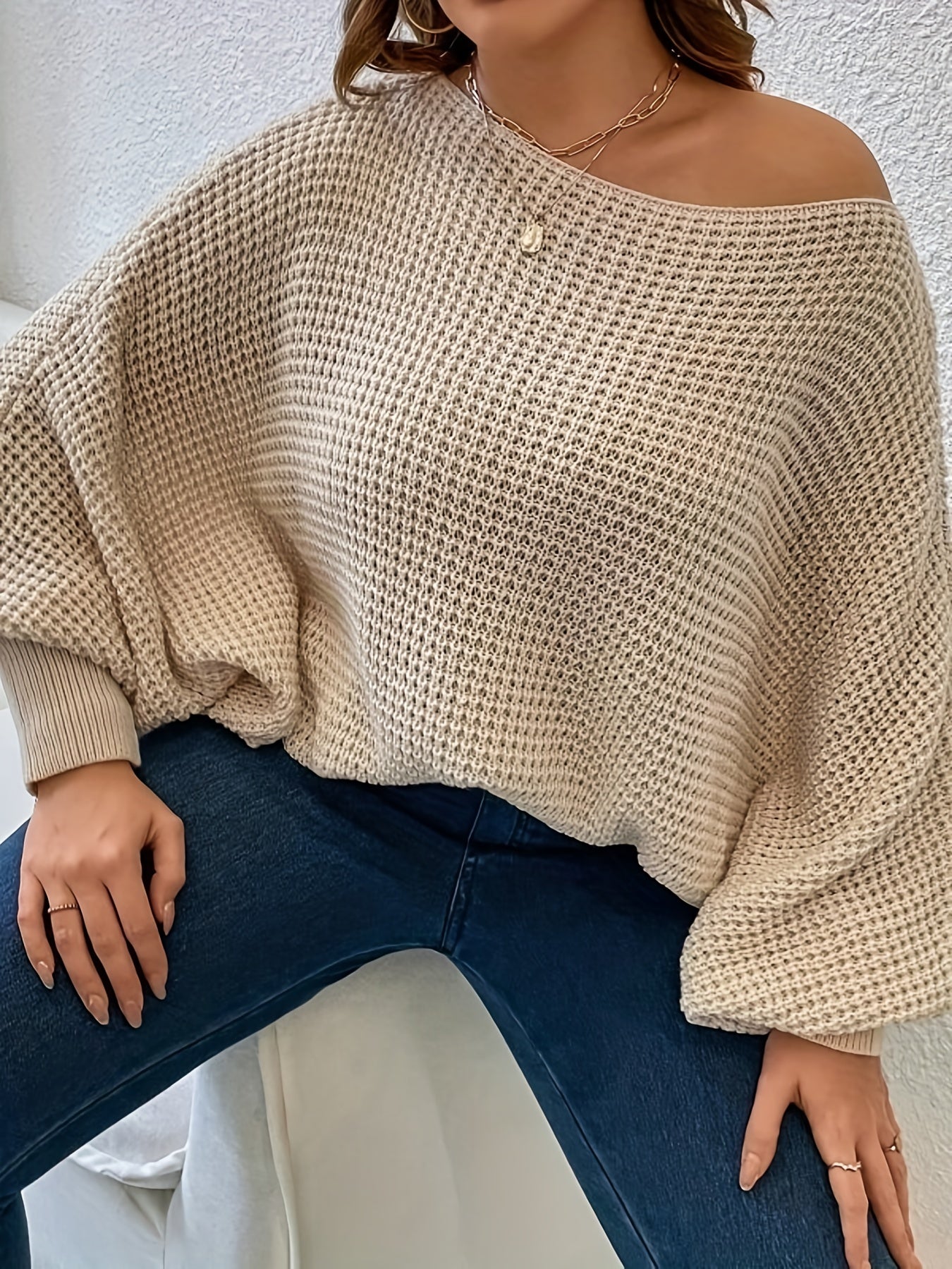 Casual Bat Sleeve Pullover Sweater