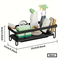 Metal Kitchen Drain Rack Sink Storage Rack Faucet Sponge Cloth Storage
