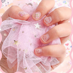 Girl Embossed Nail Art Stickers Finger Decoration Small Patterns