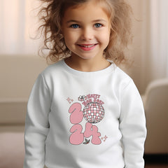 Girls Pattern Crew Neck Long Sleeve Sweatshirt Spring Fall