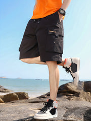 Men's Casual Loose Fit Cargo Shorts with Pockets for Summer